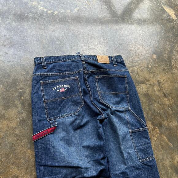Crazy Vintage‎ Baggy Y2K Embroidered Polo Jeans - Picture 3 of 7